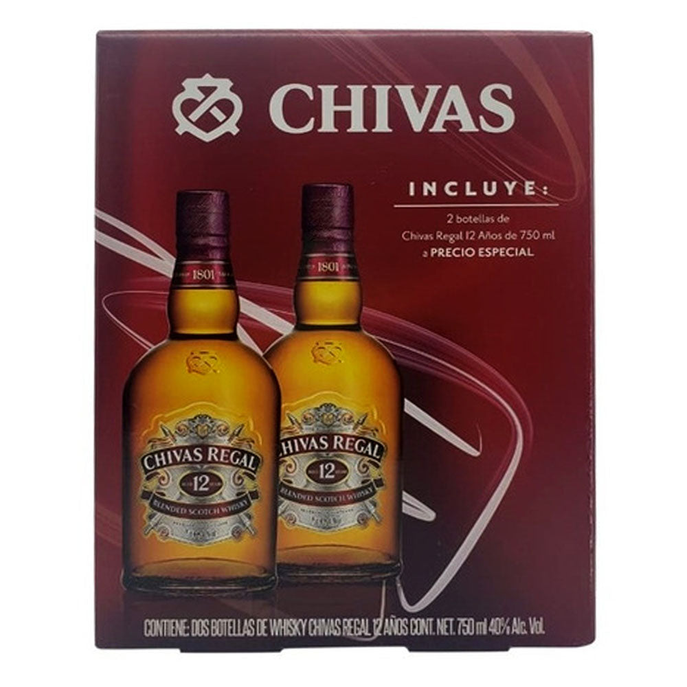 WHISKY CHIVAS REGAL 12 AÑOS DUO 750ML – Vinos América