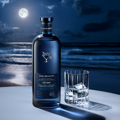 TEQUILA CASA DRAGONES AÑEJO CRISTALINO 200 COPAS 750ML