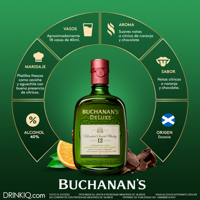 Whisky Buchanan's Deluxe 12 años Blended Scotch 1 L