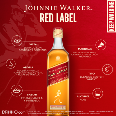 Whisky Johnnie Walker Red Label Blended Scotch 50 ml