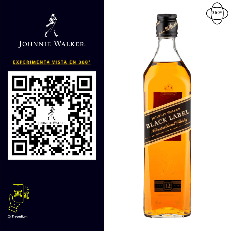 Whisky Johnnie Walker Black Label Blended Scotch 1000 ml