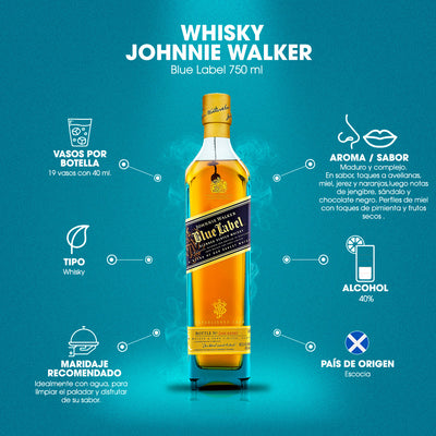 Whisky Johnnie Blue Label Blended Scotch 750 ml