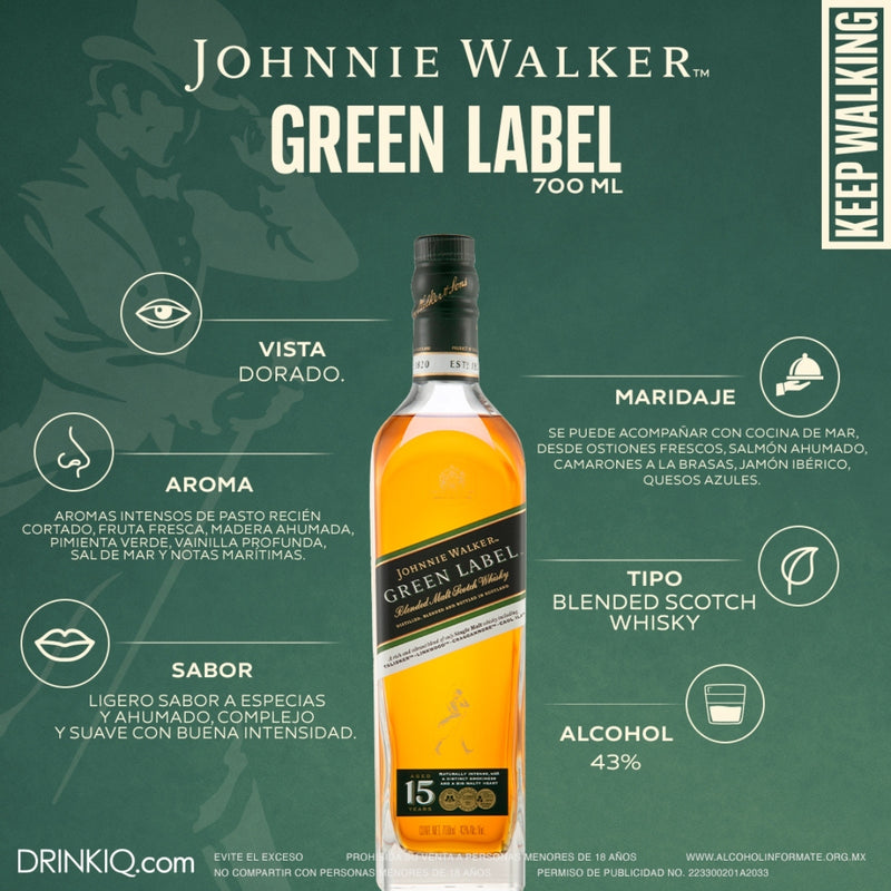 Whisky Johnnie Walker Green Label 700 ml