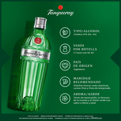 Ginebra Tanqueray Ten Cítrica 700 ml