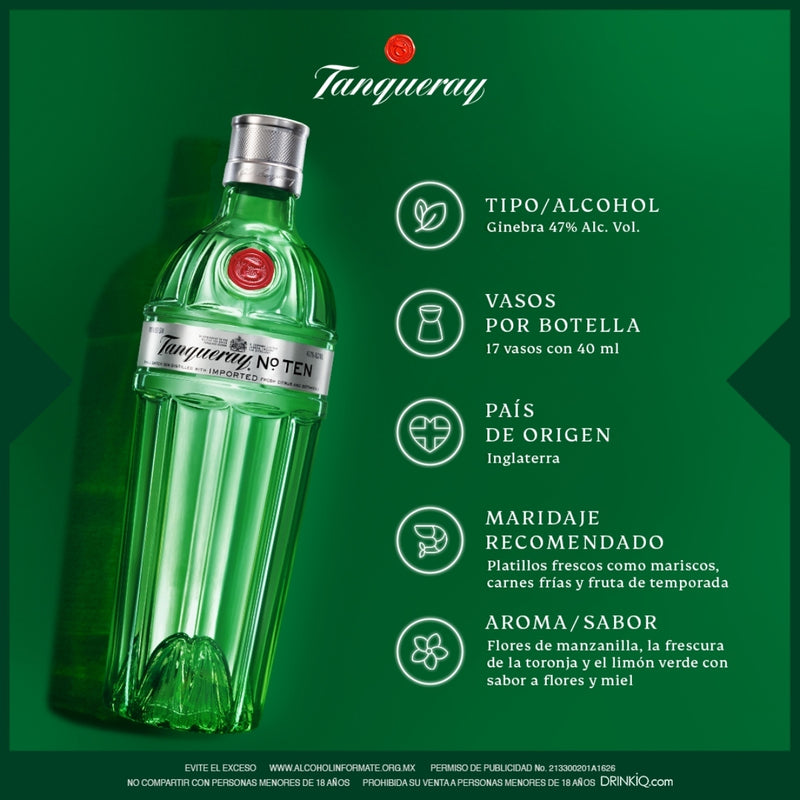 Ginebra Tanqueray Ten Cítrica 700 ml