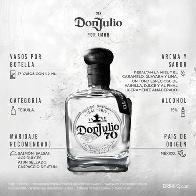 Tequila Don Julio 70 Cristalino 700 ml