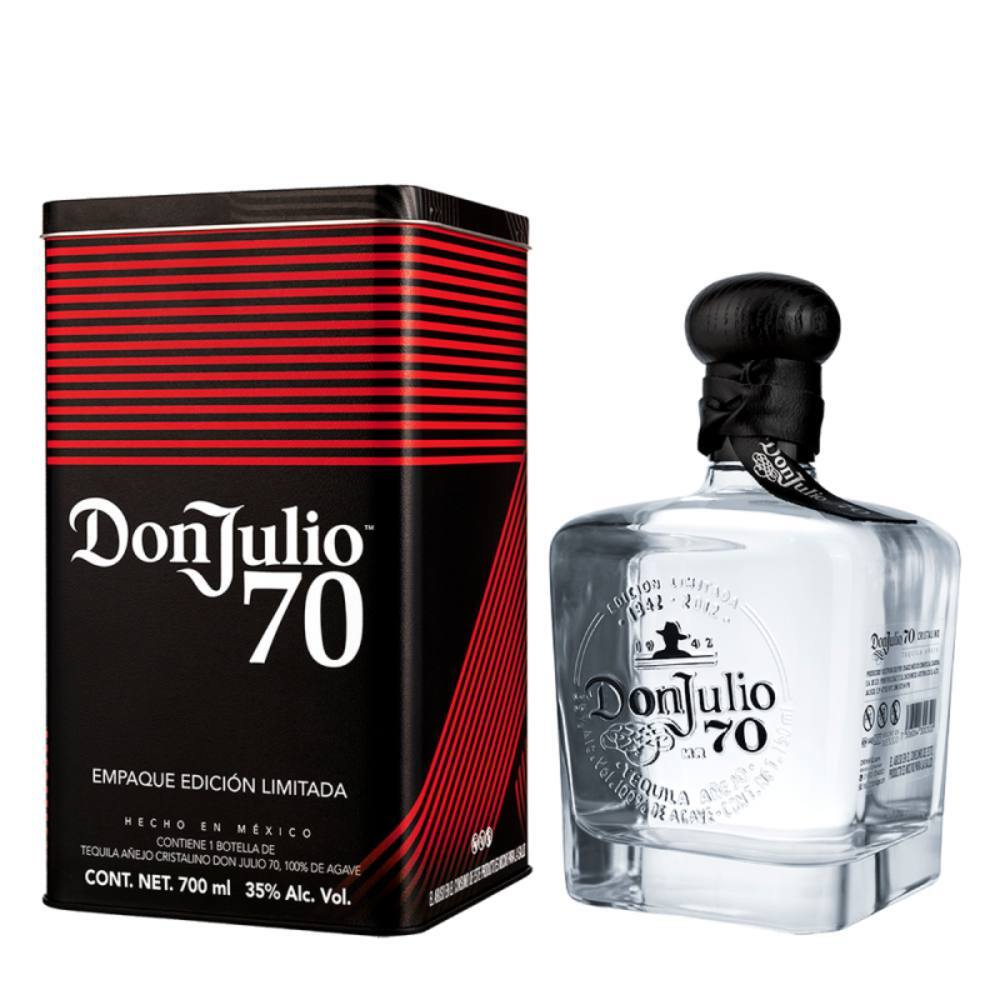 Tequila Don Julio 70 Cristalino 700ml Edición Limitada La Gran Fiesta –  Vinos América