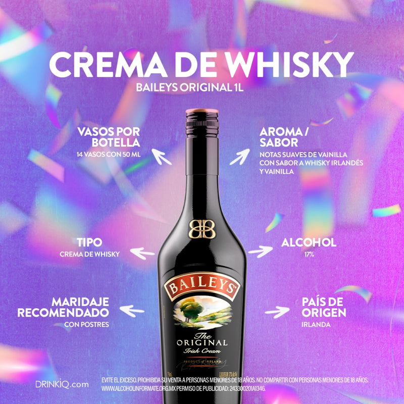 Crema de Whisky Baileys Original 1 L