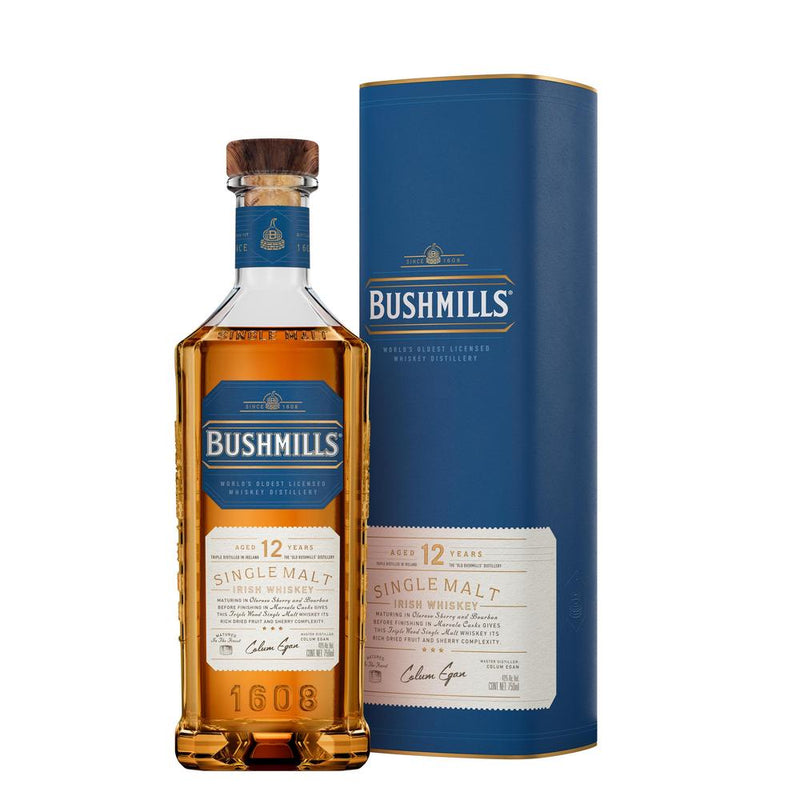 WHISKY BUSHMILLS MALT 12 AÑOS 750ML