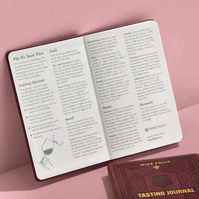 Regalo Vino Tinto Piedra Papel + Libreta “Wine Folly Tasting Journal”