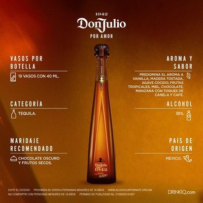 TEQUILA DON JULIO 1942  AÑEJO 750ML