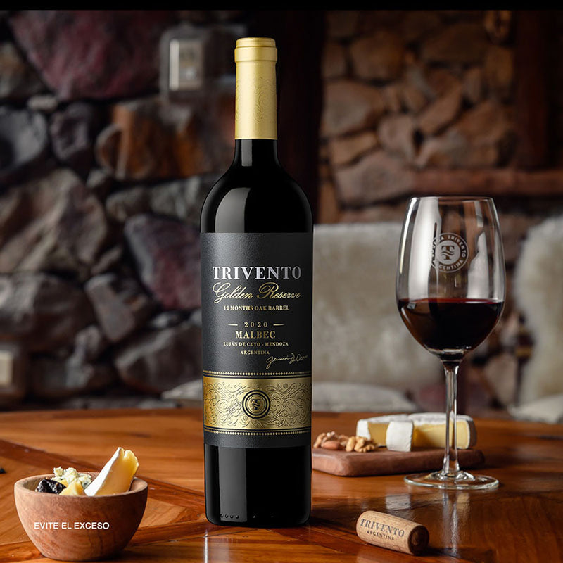 VINO TINTO TRIVENTO GOLDEN RESERVE MALBEC 750ML