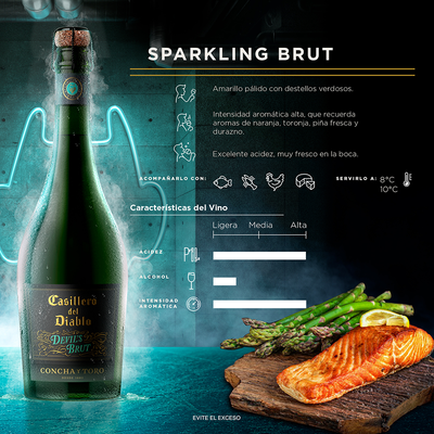 VINO ESPUMOSO CASILLERO DEL DIABLO DEVIL'S BRUT 750ML