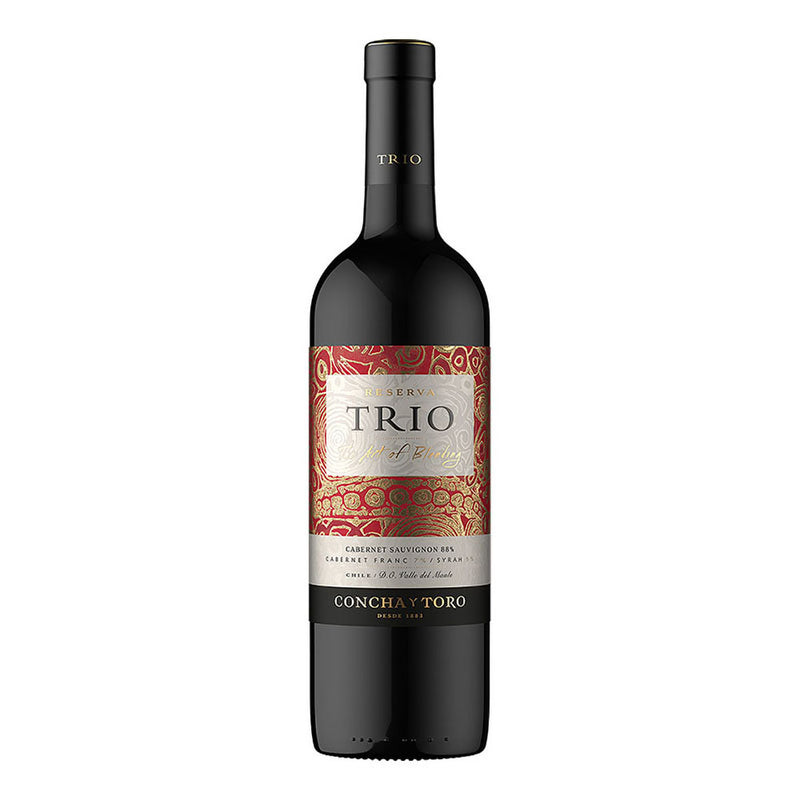 VINO TINTO TRIO CABSAUV-SHIRAZ-CABFRANC 750ML