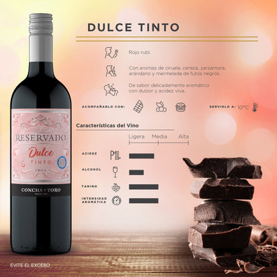 VINO TINTO CONCHA Y TORO RESERVADO SWEET RED 750ML