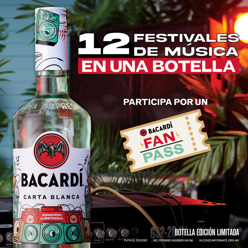 RON BACARDI CARTA BLANCA EDICIÓN MÚSICA 700ML