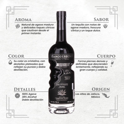 TEQUILA MANO DERECHA BLANCO 750ML
