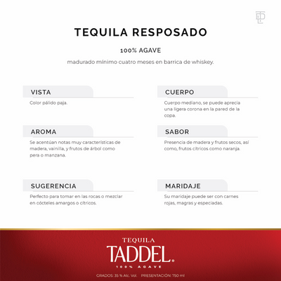 TEQUILA TADDEL REPOSADO 750ML