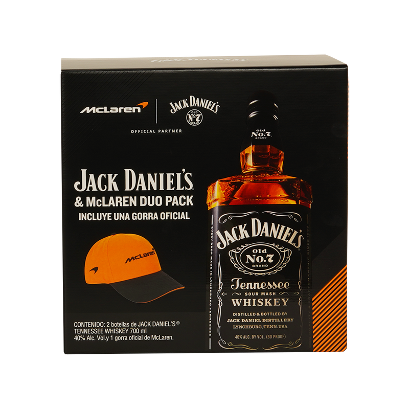 WHISKY JACK DANIELS 700 ML DUO CON GORRA