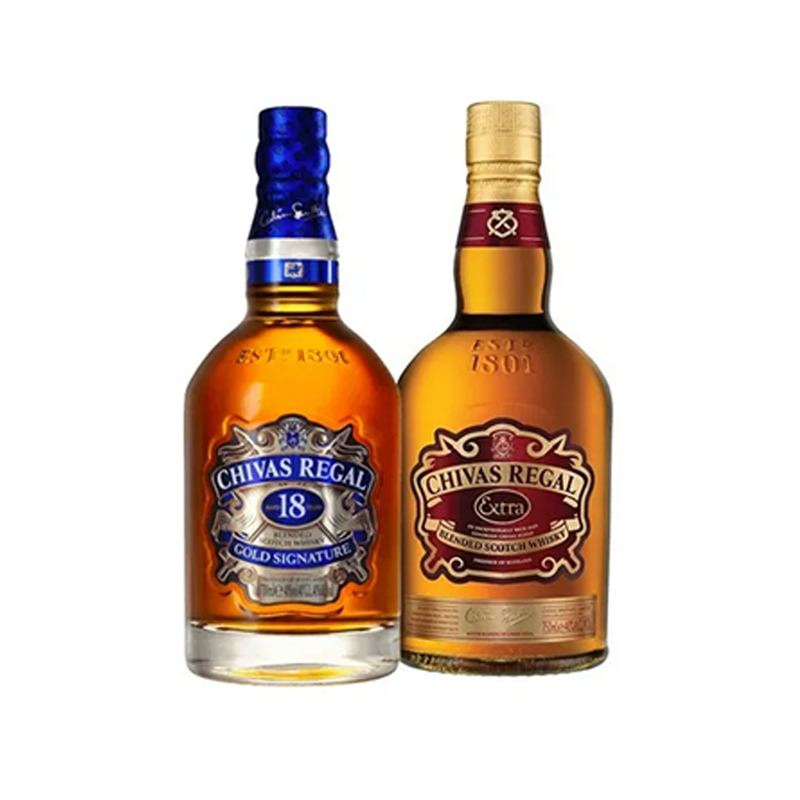 WHISKY CHIVAS REGAL 18  AÑOS 750ML + WHISKY CHIVAS REGAL EXTRA 750ML