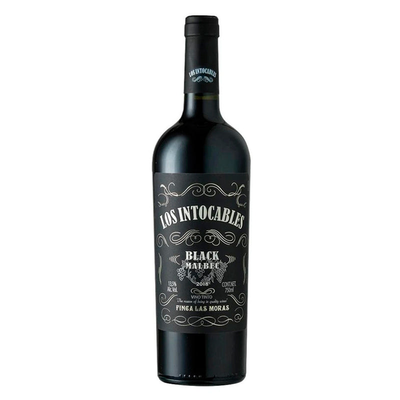 VINO TINTO LOS INTOCABLES BLACK MALBEC 750ML