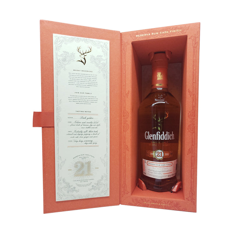 WHISKY GLENFIDDICH 21  AÑOS GRAN RVA 750ML