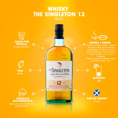 WHISKY SINGLETON 12  AÑOS OF DUFFTOWN 700ML