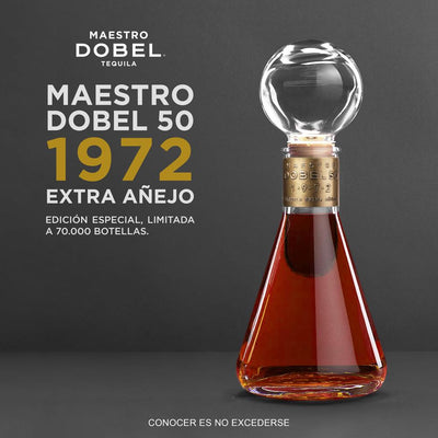 TEQUILA MAESTRO DOBEL 50 EXTRA  AÑEJO 1972 750ML