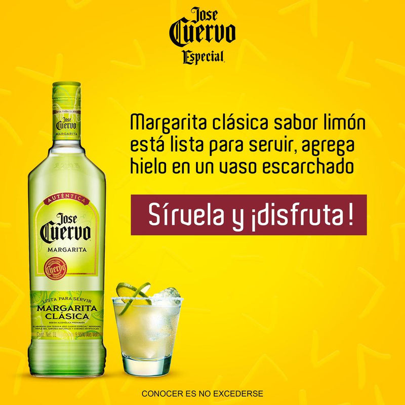 COCTEL JOSE CUERVO MARGARITA AUTENTICA LIMON 1000ML