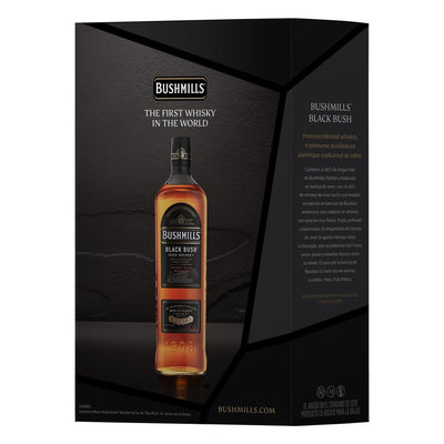 WHISKY BLACK BUSHMILLS 750ML CON VASOS