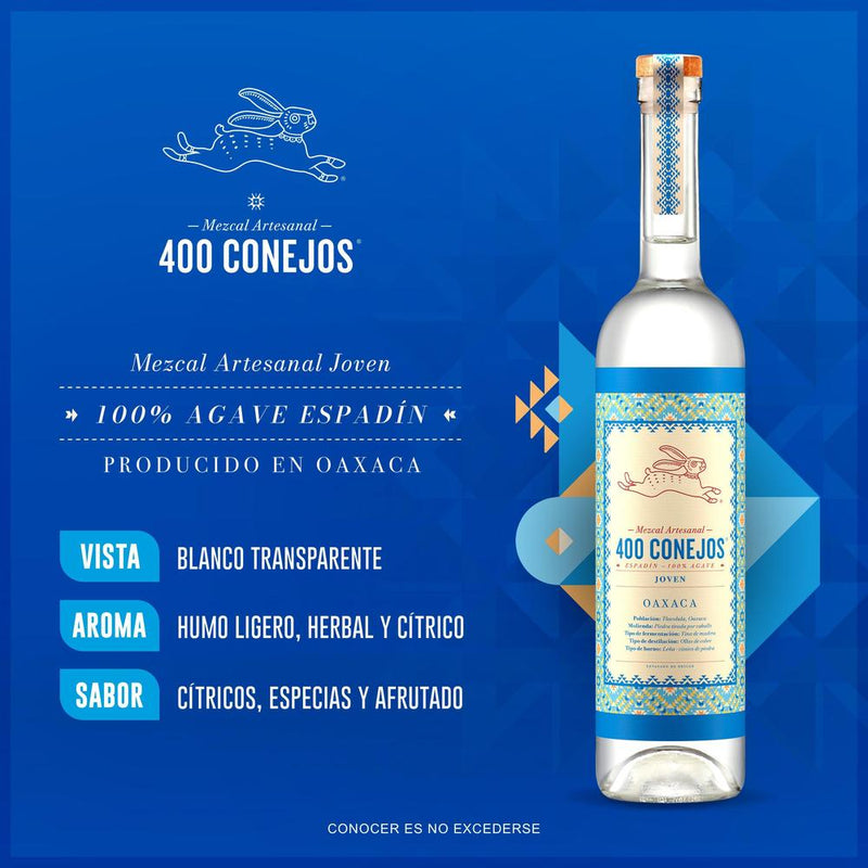 MEZCAL 400 CONEJOS JOVEN 750ML