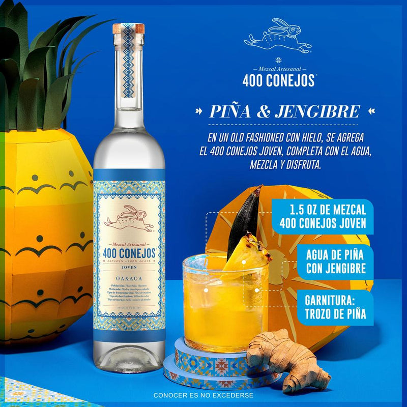 MEZCAL 400 CONEJOS JOVEN 750ML