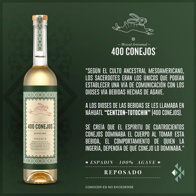 MEZCAL 400 CONEJOS  REPOSADO 750ML