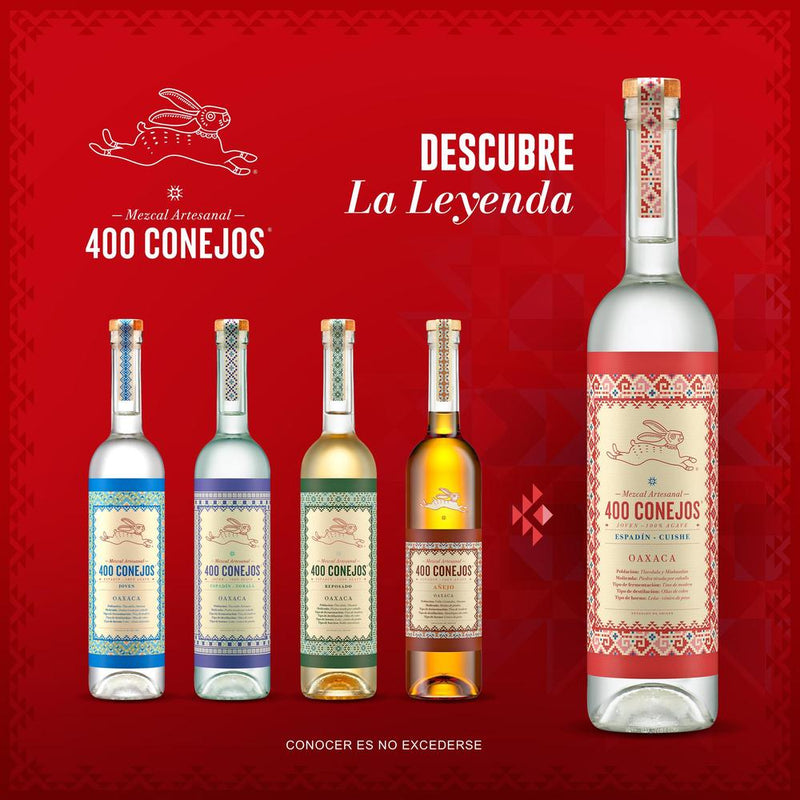 MEZCAL 400 CONEJOS ESPADIN-CUISHE 750ML