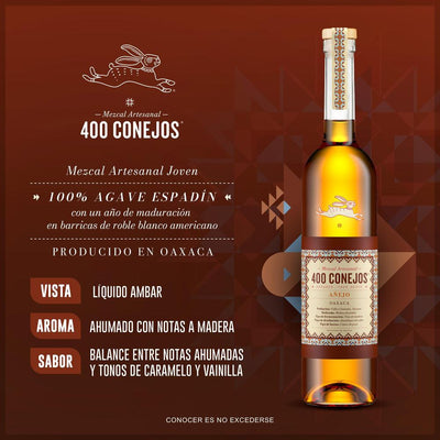 MEZCAL 400 CONEJOS  AÑEJO 750ML