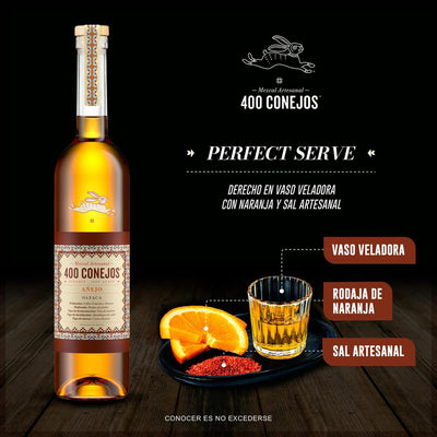 MEZCAL 400 CONEJOS  AÑEJO 750ML