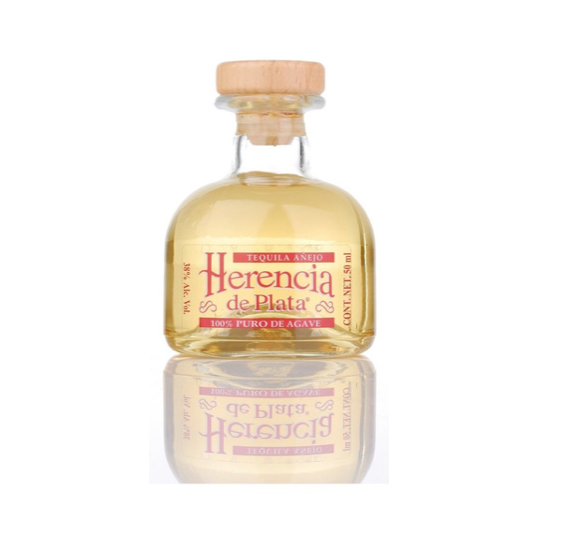 MINI TEQUILA HERENCIA DE PLATA  AÑEJO 50ML