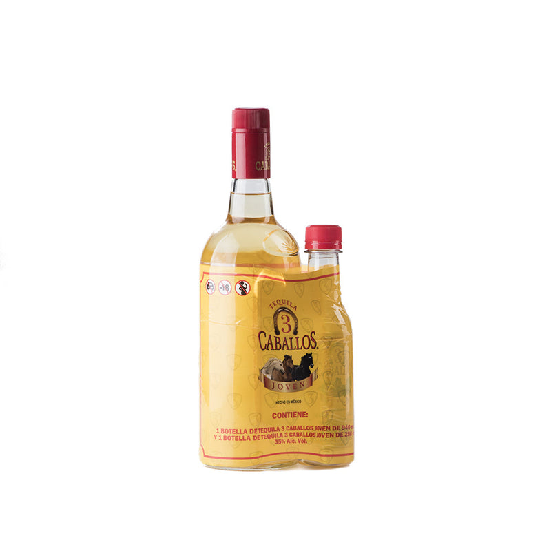 TEQUILA 3 CABALLOS JOVEN 940 +250ML