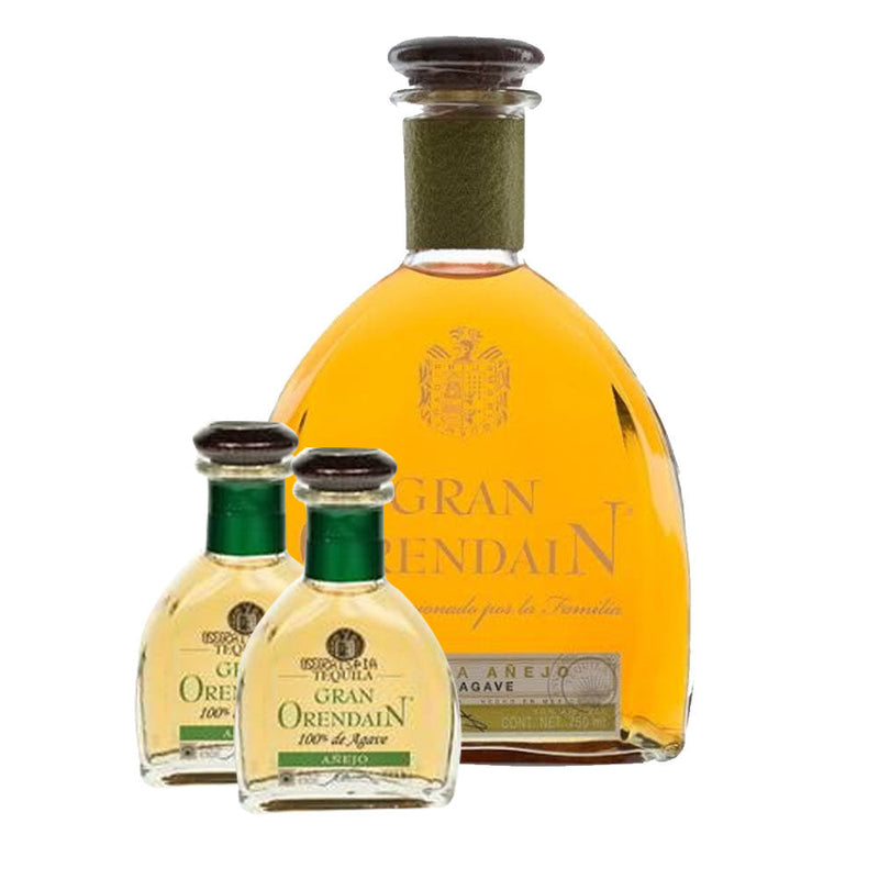 TEQUILA GRAN ORENDAIN REPOSADO 750ML + 2 MINIS