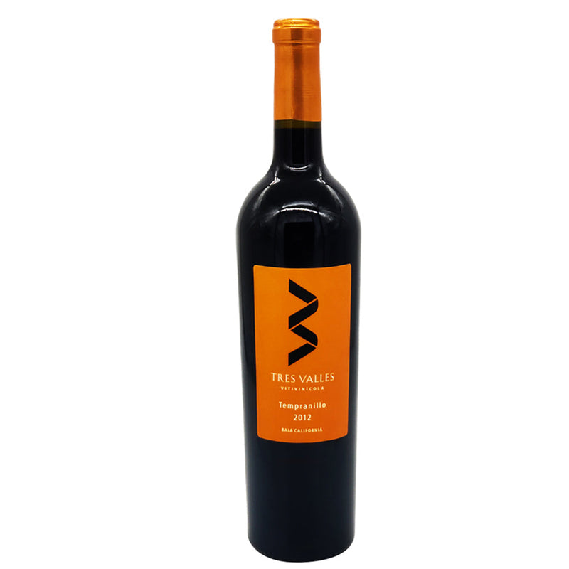 VINO TINTO TRES VALLES TEMPRANILLO 750ML