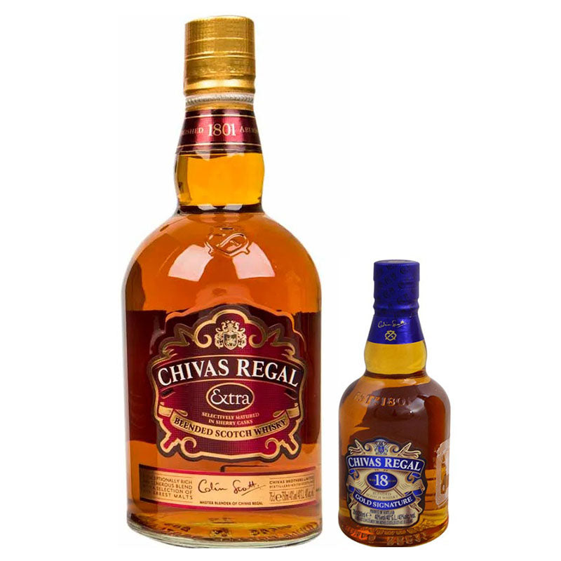 WHISKY CHIVAS REGAL EXTRA 750ML + WHISKY CHIVAS REGAL 18 AÑOS 200ML